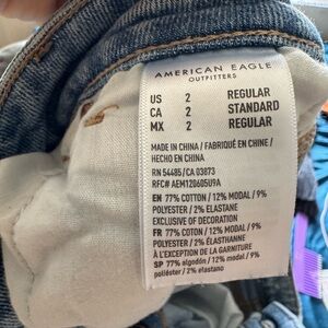 American Eagle Outfitters Women's Straight Leg Jeans - Blue